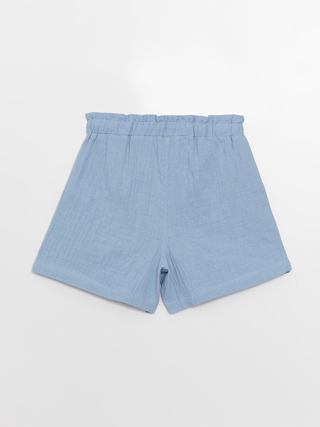 Elastic Waist Comfortable Fit Plain Muslin Women's Shorts-6