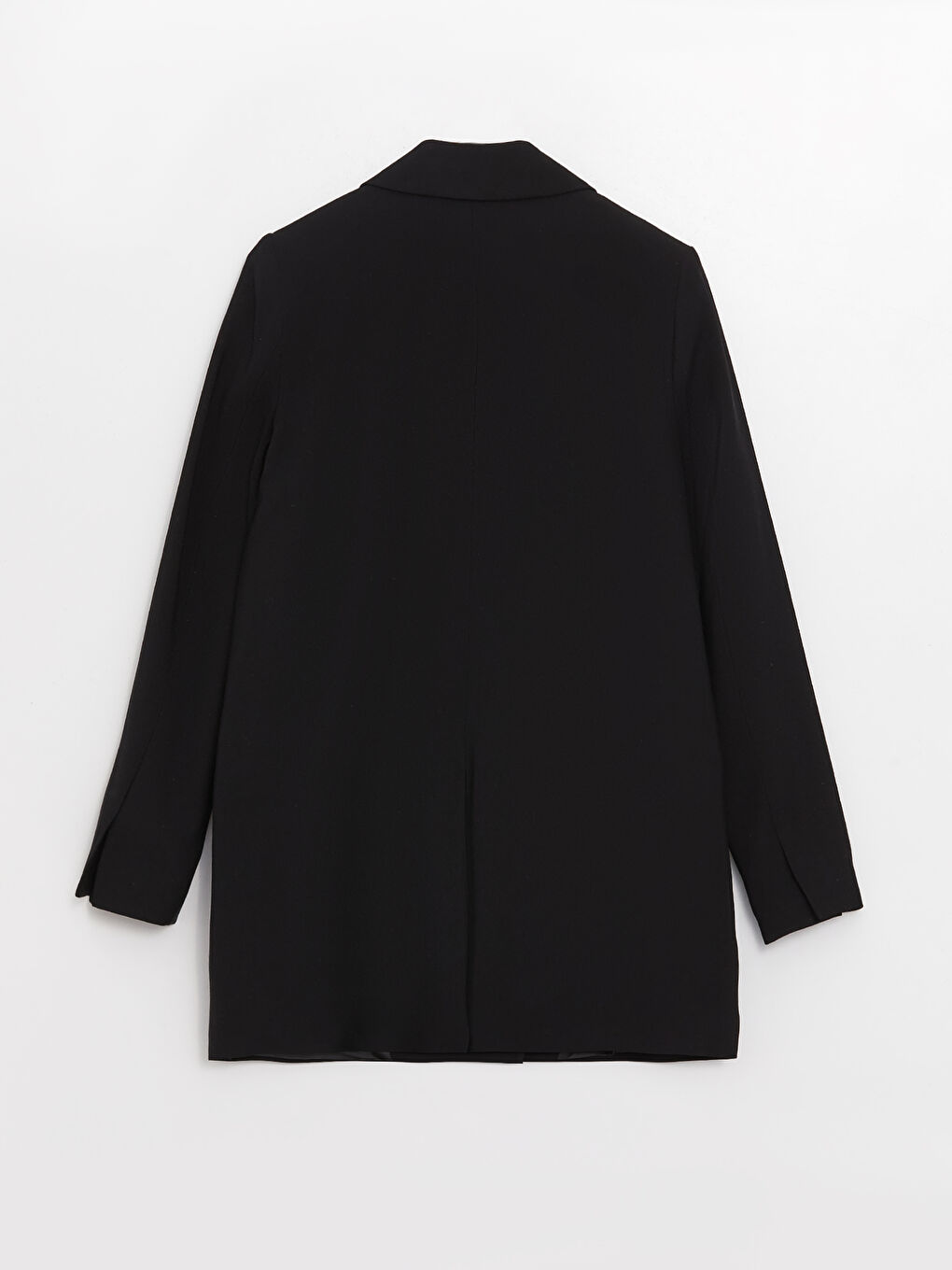 Siyah Düz Uzun Kollu Kadın Blazer Ceket-6