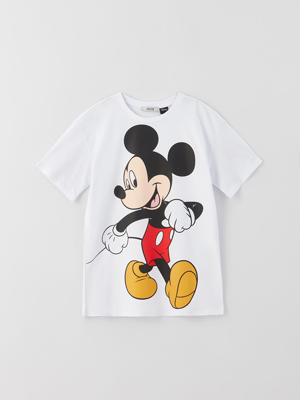 Women's Crew Neck Mickey Mouse Printed T-Shirt-5