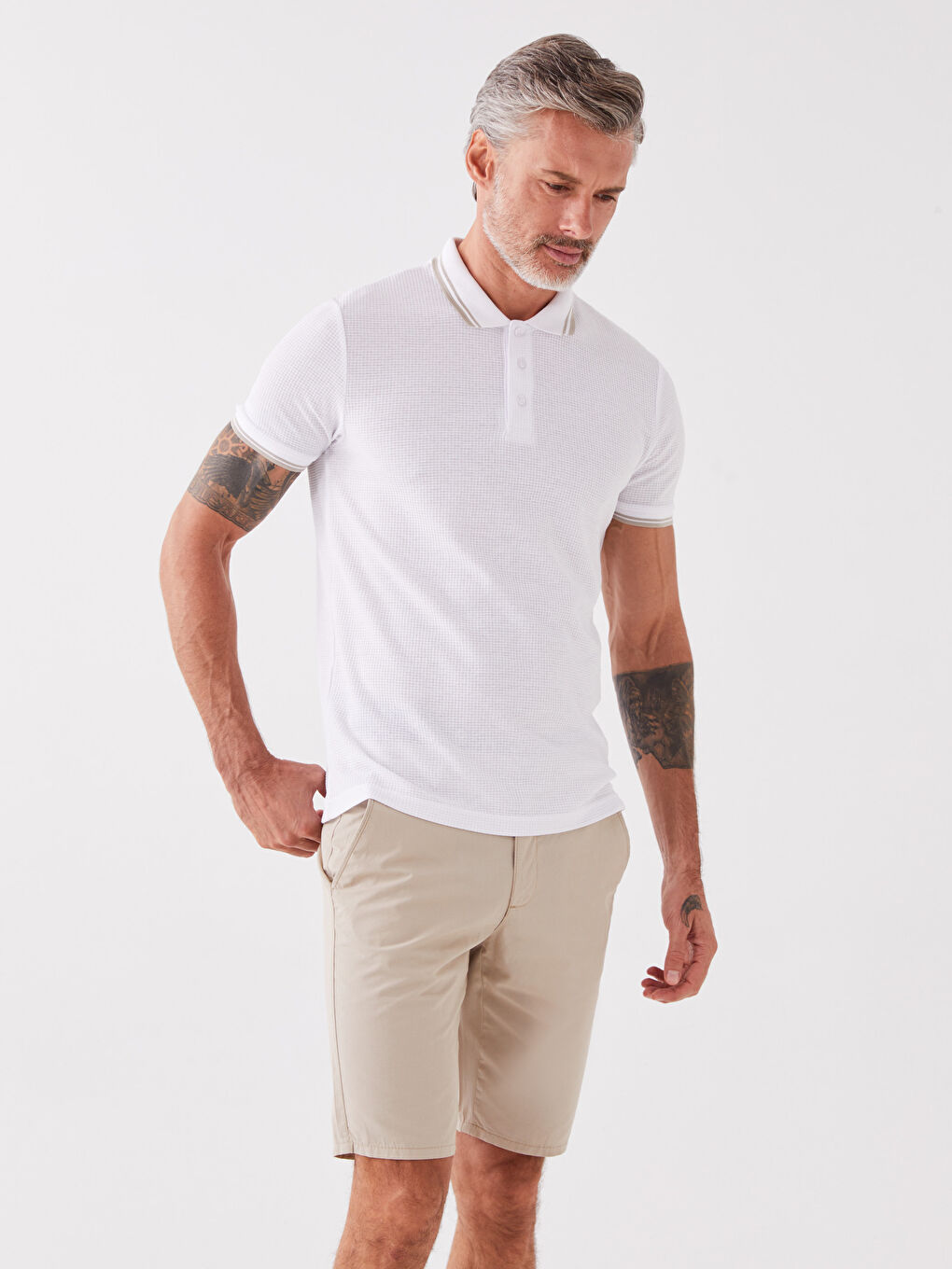 Standard Pattern Gabardine Men's Shorts -S3GE41Z8-S2N
