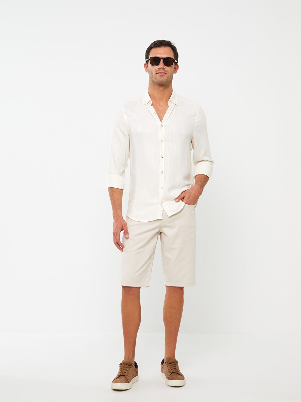 Slim Fit Mens Bermuda Shorts -S3GE43Z8-FZJ