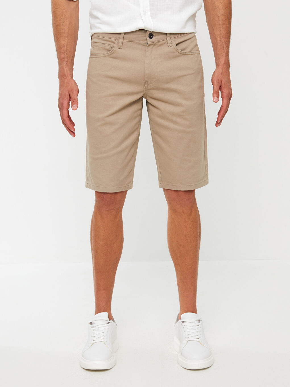 Slim Fit Mens Bermuda Shorts -S3GE43Z8-PWN
