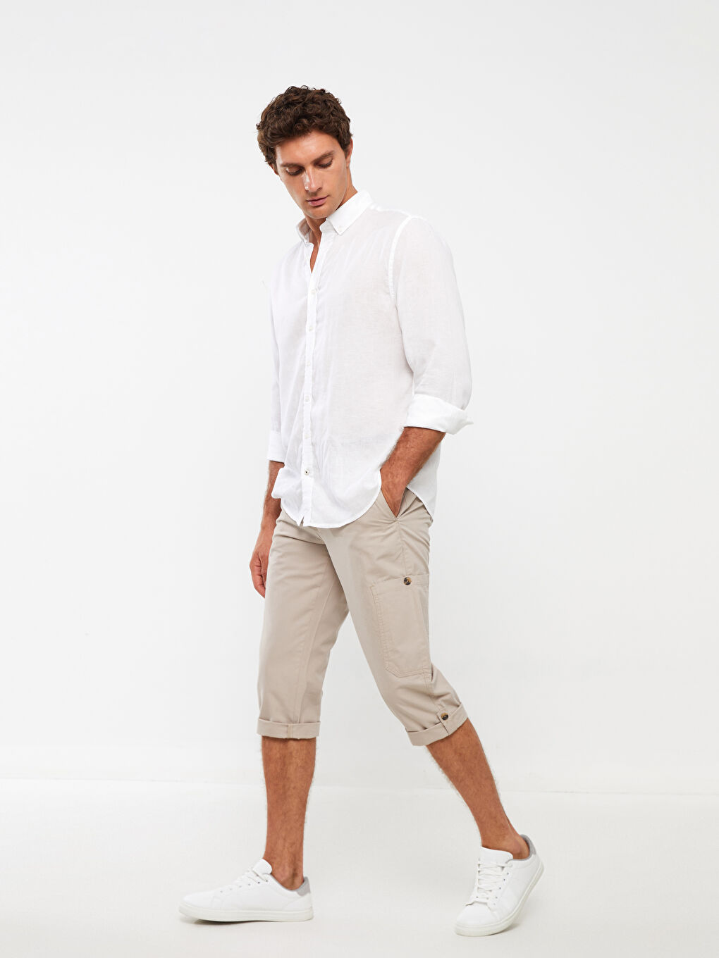 Standard Fit Gabardine Men's Roller Shorts