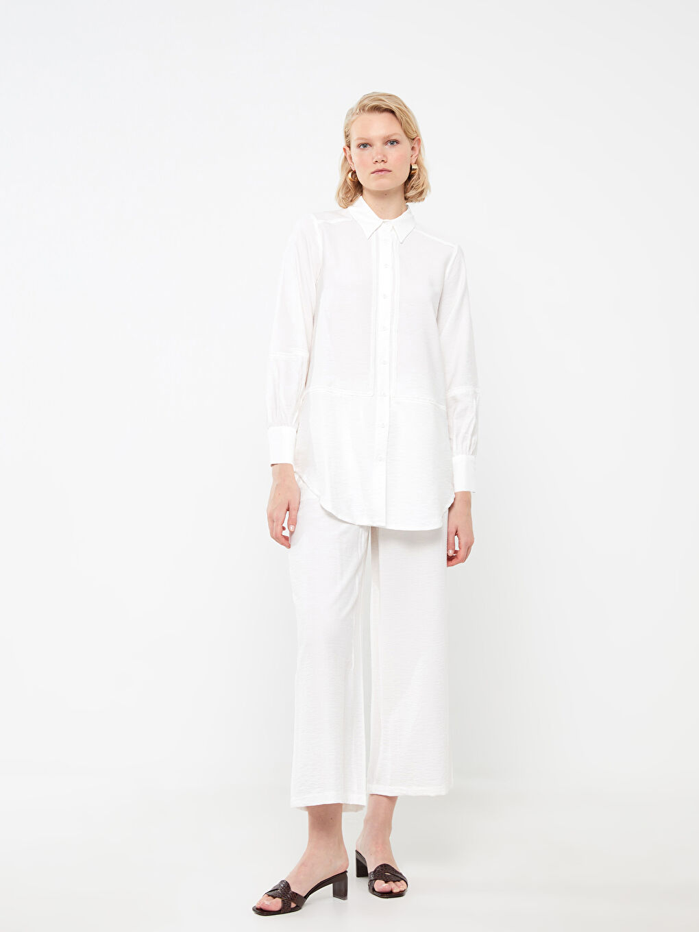 LCW Modest Plain Long Sleeve Women's Shirt Tunic -S3GE60Z8-SJQ