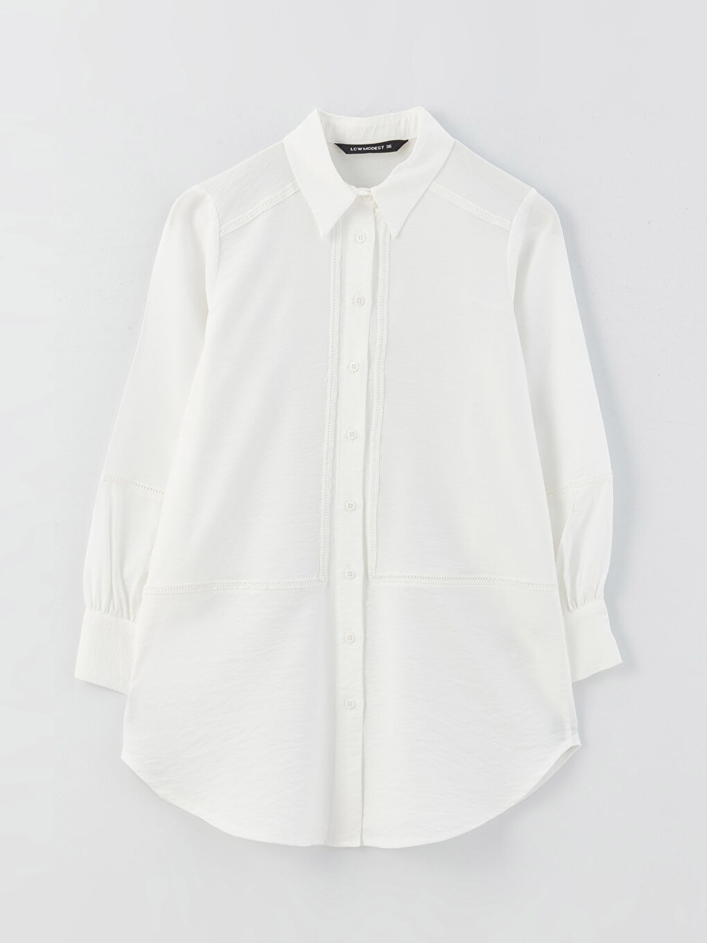 LCW Modest Plain Long Sleeve Women's Shirt Tunic -S3GE60Z8-SJQ