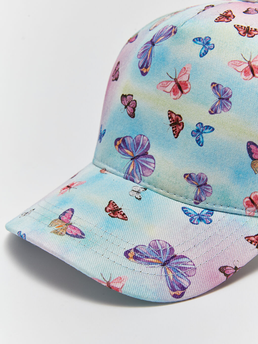 Karışık Baskılı Kız Çocuk Kep Şapka-1