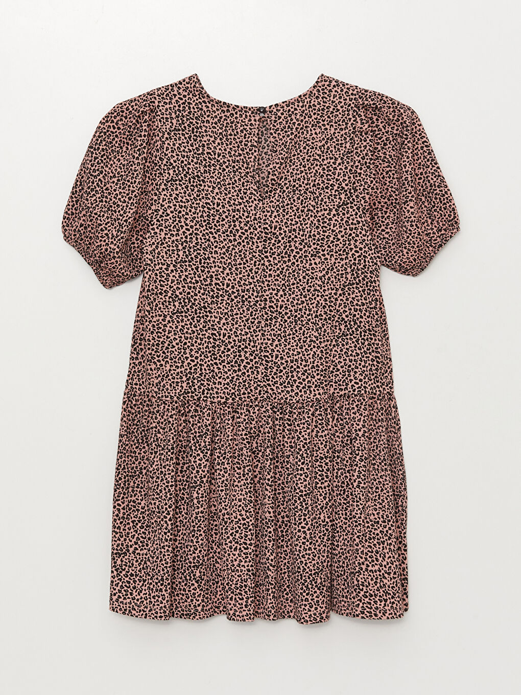 LCW ECO Bicycle collar patterned short sleeve women dress mother daughter boiler -S3GE77Z8-LSZ
