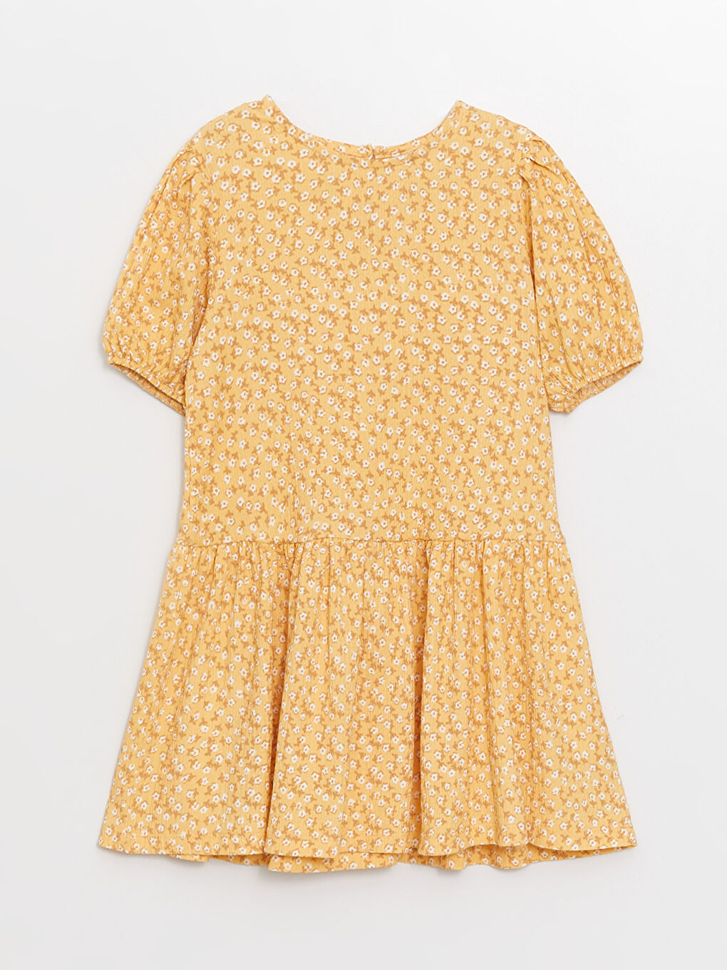 LCW ECO Bicycle collar patterned short sleeve girl dress mother dress boiler -S3GE79Z4-LUG
