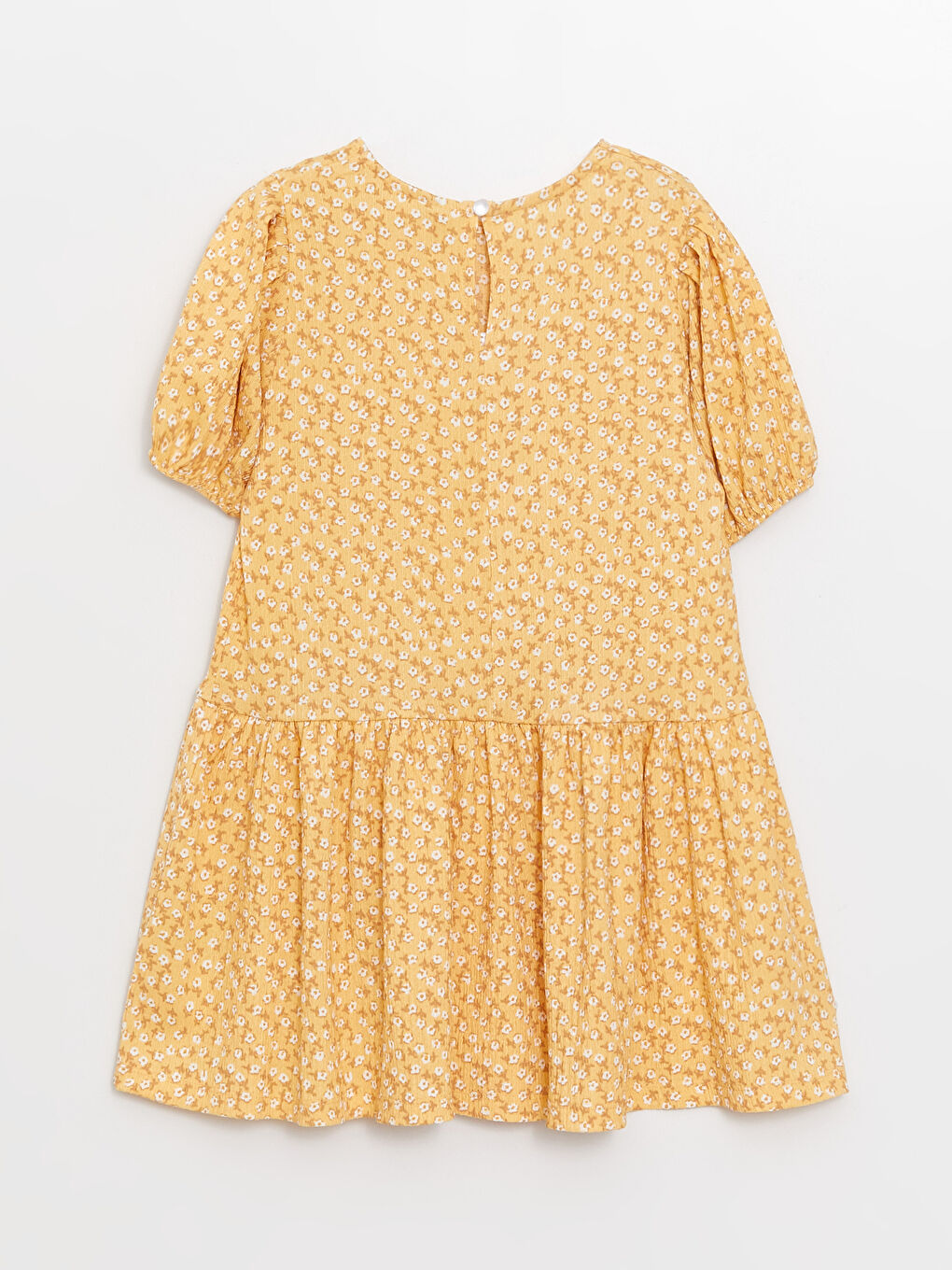 LCW ECO Bicycle collar patterned short sleeve girl dress mother dress boiler -S3GE79Z4-LUG