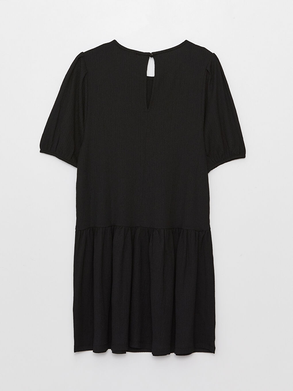LCW ECO Bicycle collar flat balloon sleeve female dress mother girl boiler -S3GE80Z8-CVL