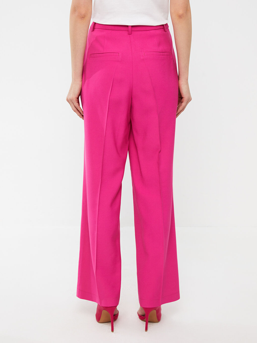 Брюки Женские Широкие, Однотонные, Удобного Кроя-3