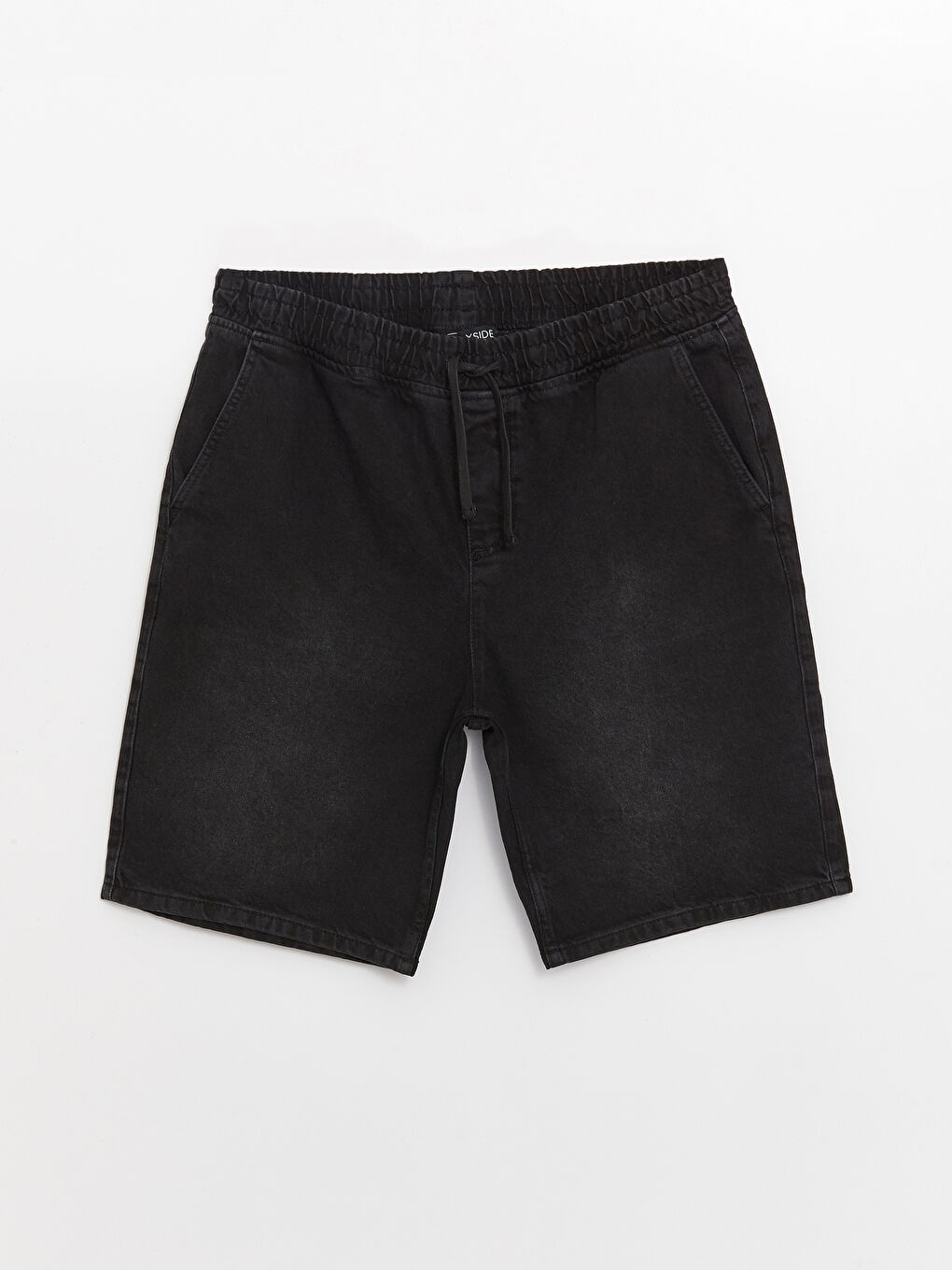 Antrasit Standart Kalıp Erkek Jean Şort-4