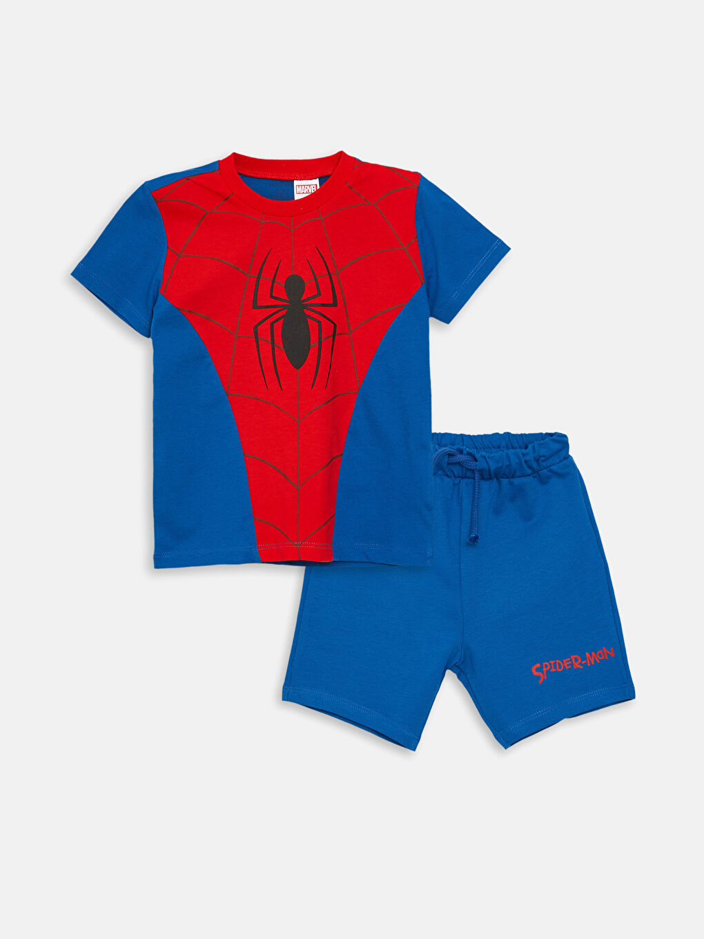 Футболка с круглым вырезом и коротким рукавом с принтом Человека-паука и шорты для малыша мальчика, комплект из 2 предметов
