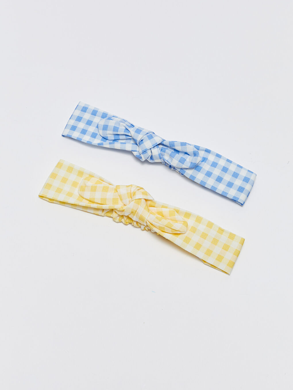 Sarı Fiyonk Detaylı Kız Bebek Saç Bandı 2'li-1