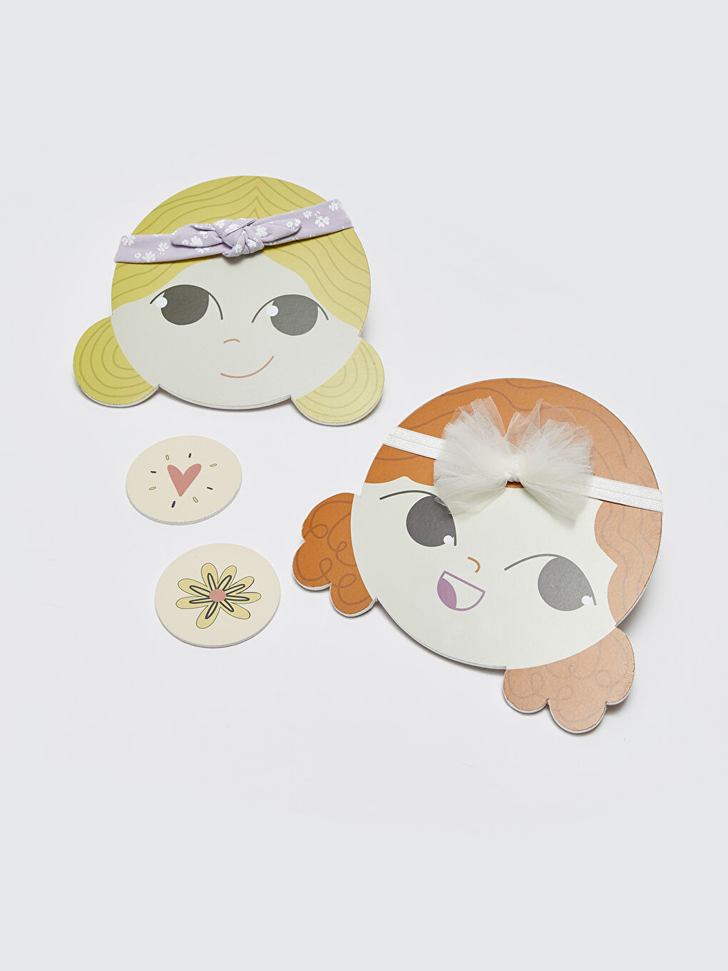 Mor Fiyonk Detaylı Kız Bebek Saç Bandı 2'li