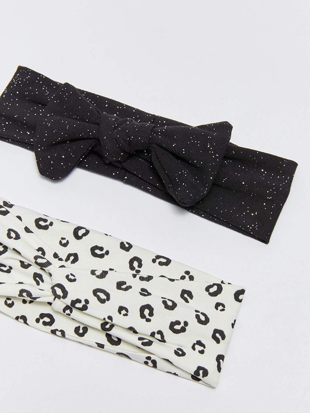 Beyaz Fiyonk Detaylı Kız Bebek Saç Bandı 2'li-2