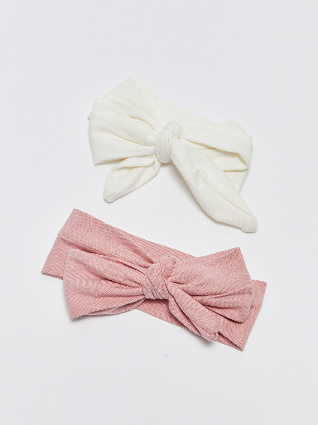 طوق شعر للبنات الرضع بتفاصيل فيونكة - عبوة من قطعتين-1