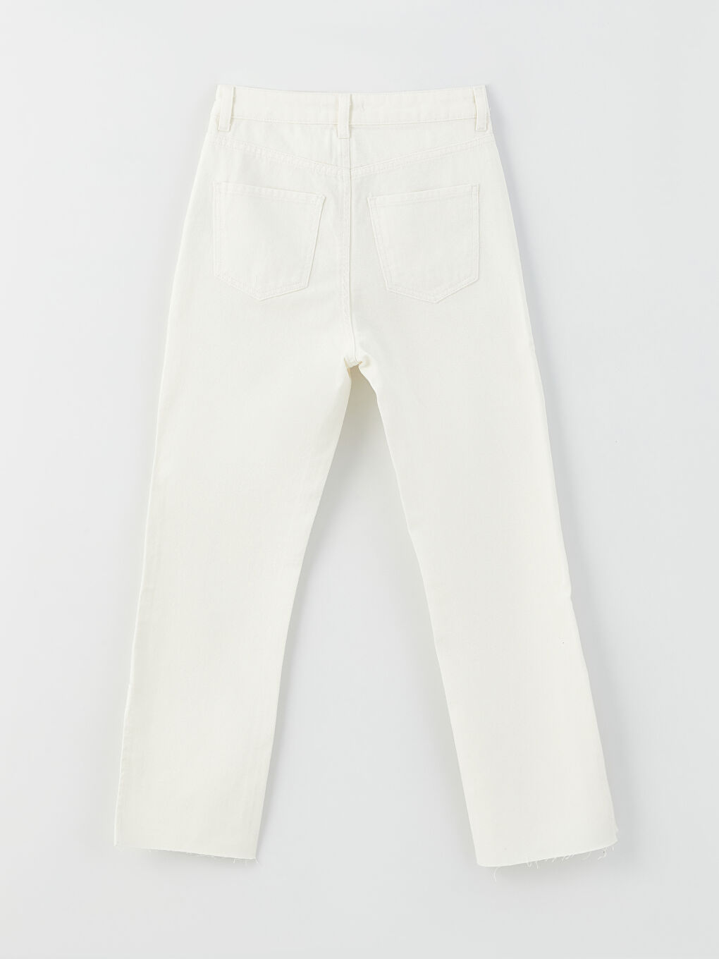 Jean Taille Haute Coupe Droite pour Femmes-6