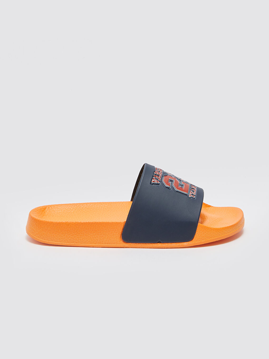 Turuncu Yazı Baskılı Erkek Çocuk Terlik-1