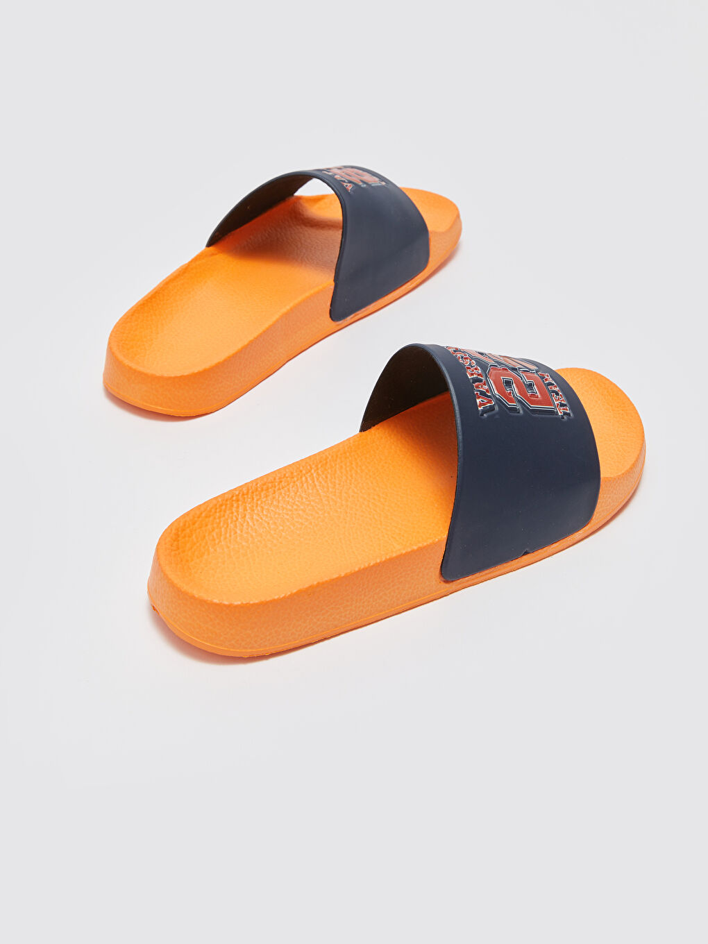 Turuncu Yazı Baskılı Erkek Çocuk Terlik-4