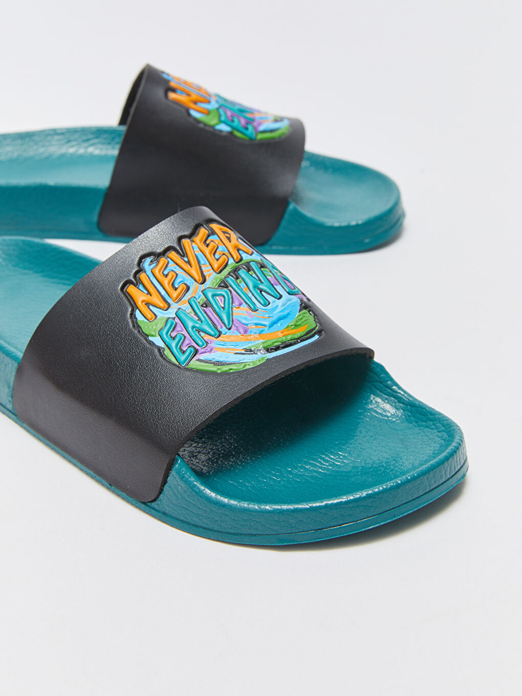 Single Strap Printed Boys' Slider-4