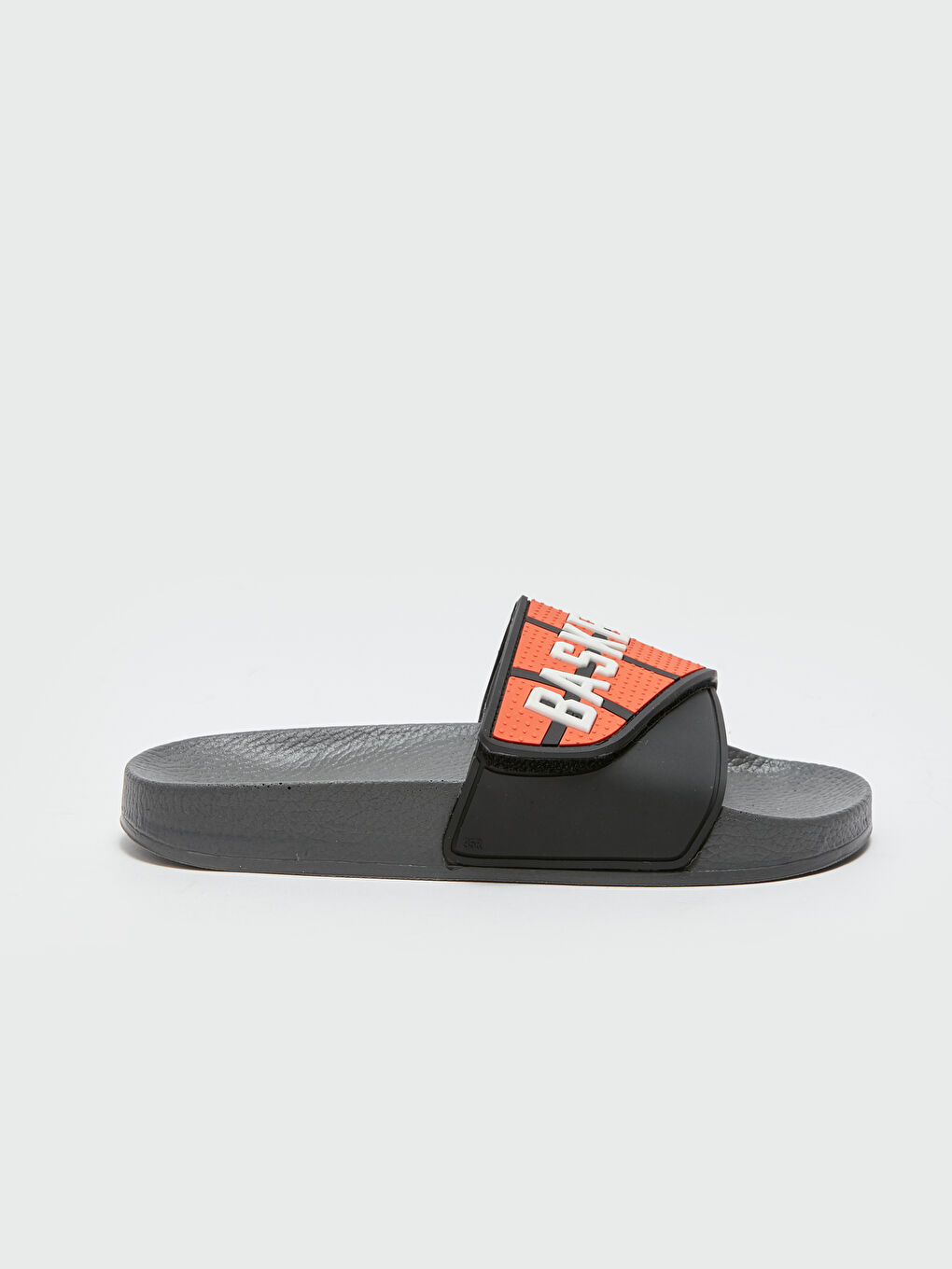 Antrasit Yazı Baskılı Erkek Çocuk Terlik-1