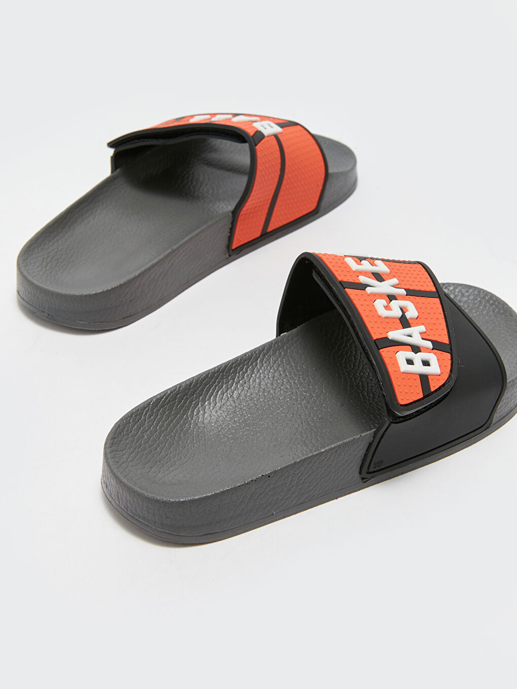 Antrasit Yazı Baskılı Erkek Çocuk Terlik-4