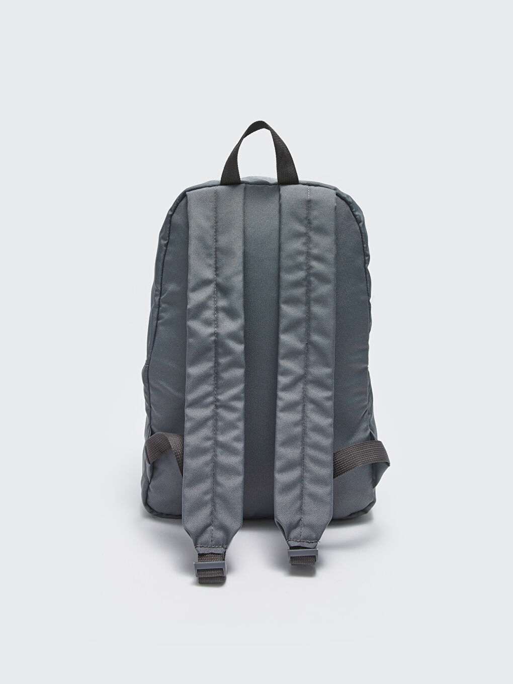 Gri Etiket Detaylı Erkek Sırt Çantası-4