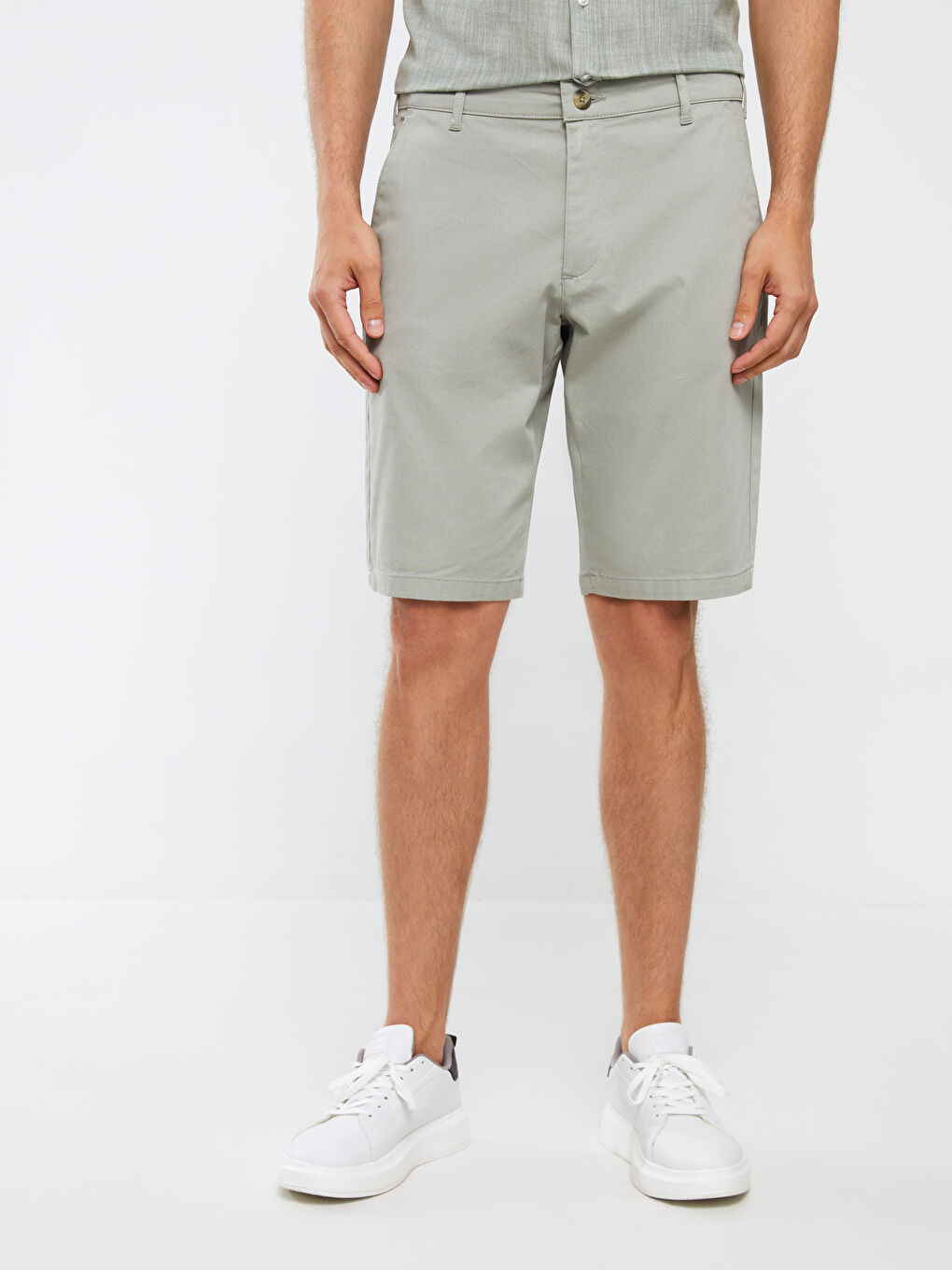 Comfortable Fit Dobby Men's Shorts -S3GH18Z8-V3N