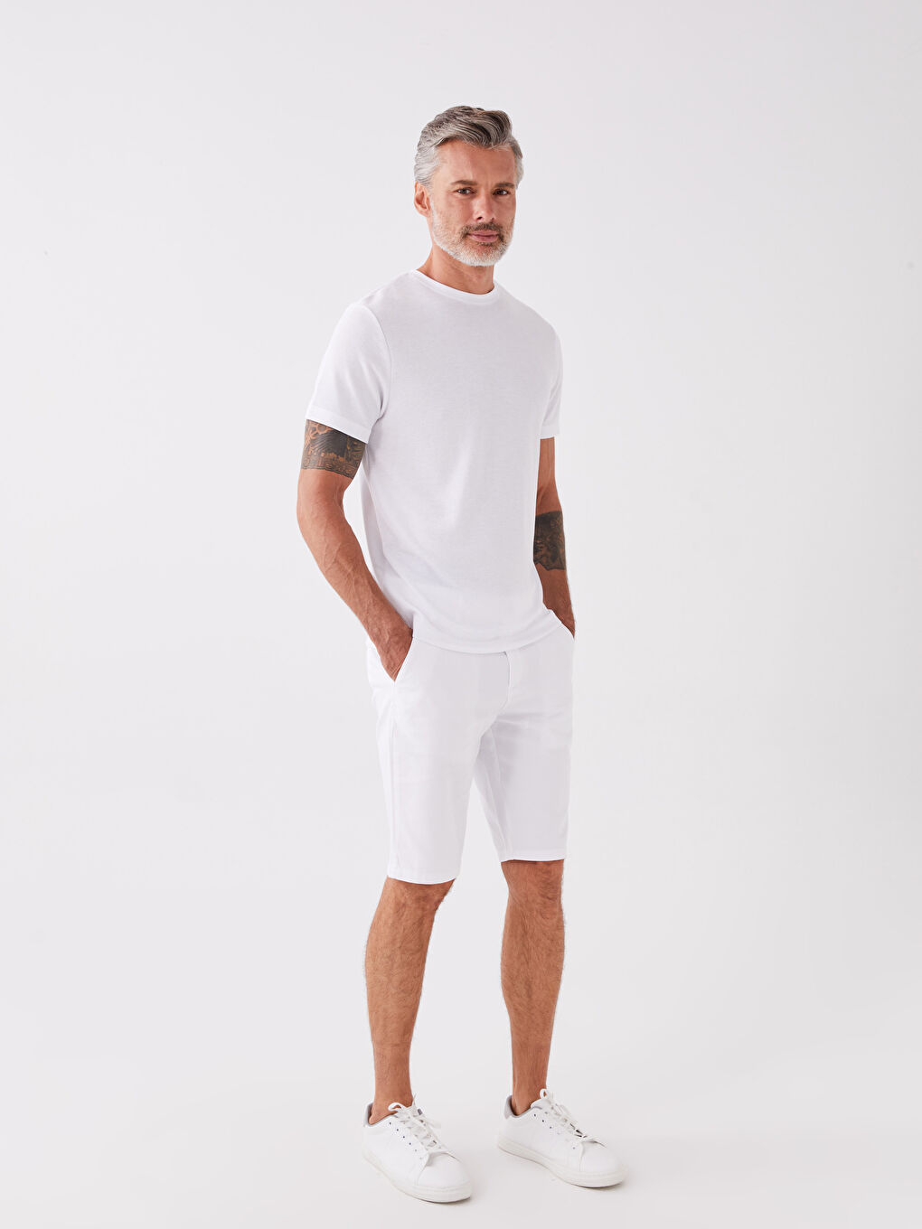 Comfortable Fit Dobby Men's Shorts -S3GH18Z8-Q6K