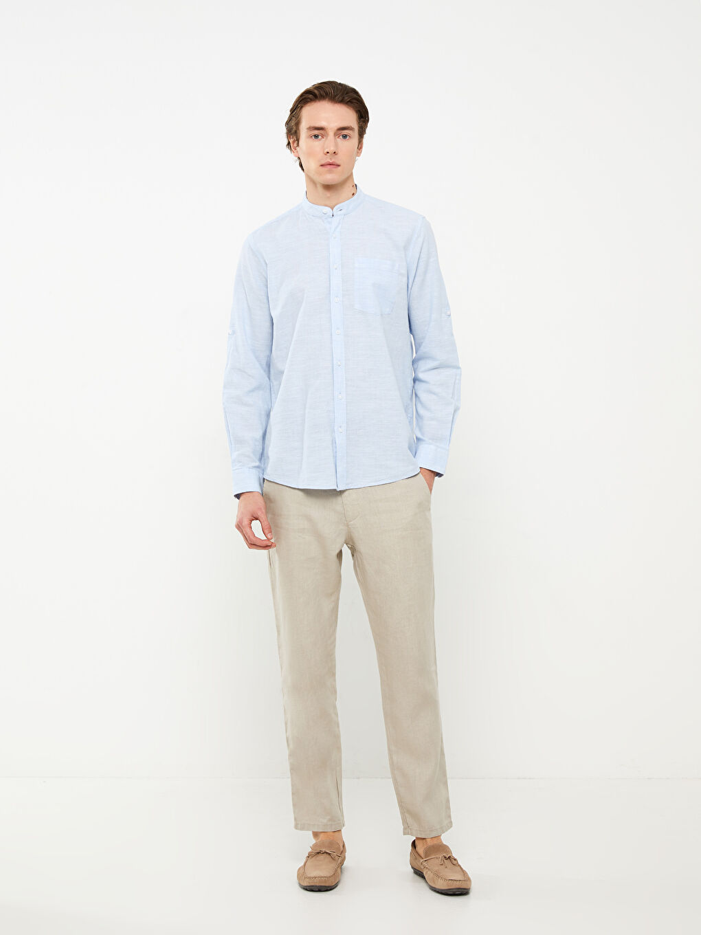 Мужчины Бежевый Брюки