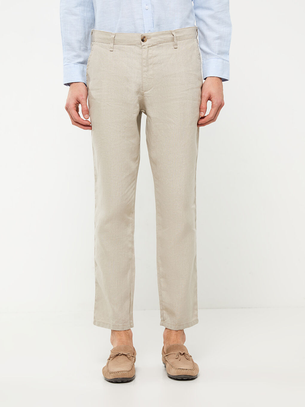 Мужчины Бежевый Брюки-2