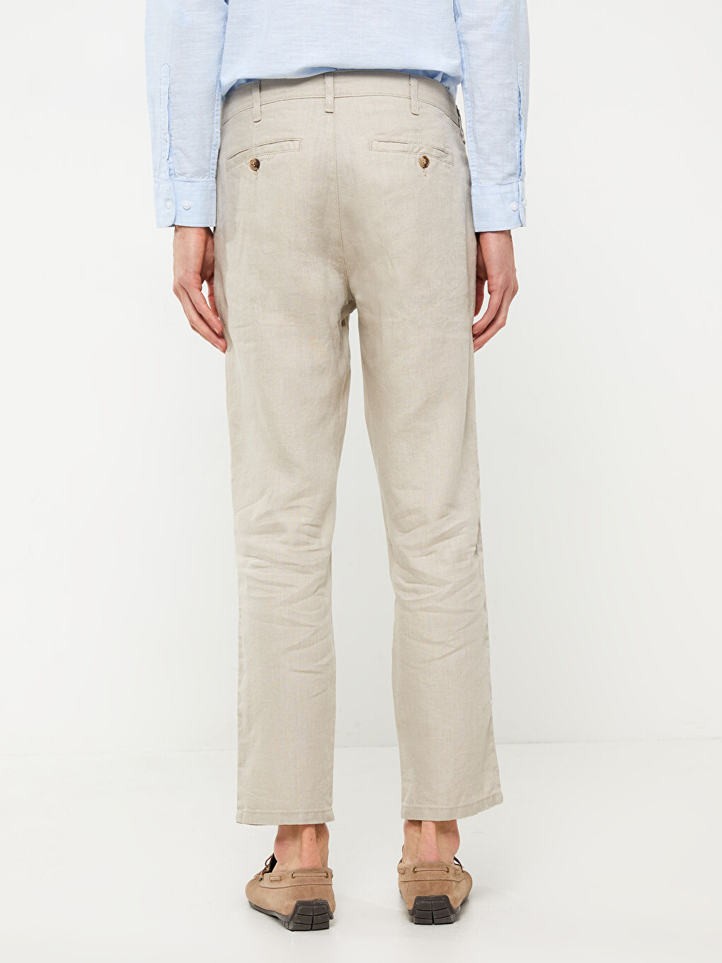 Мужчины Бежевый Брюки-3