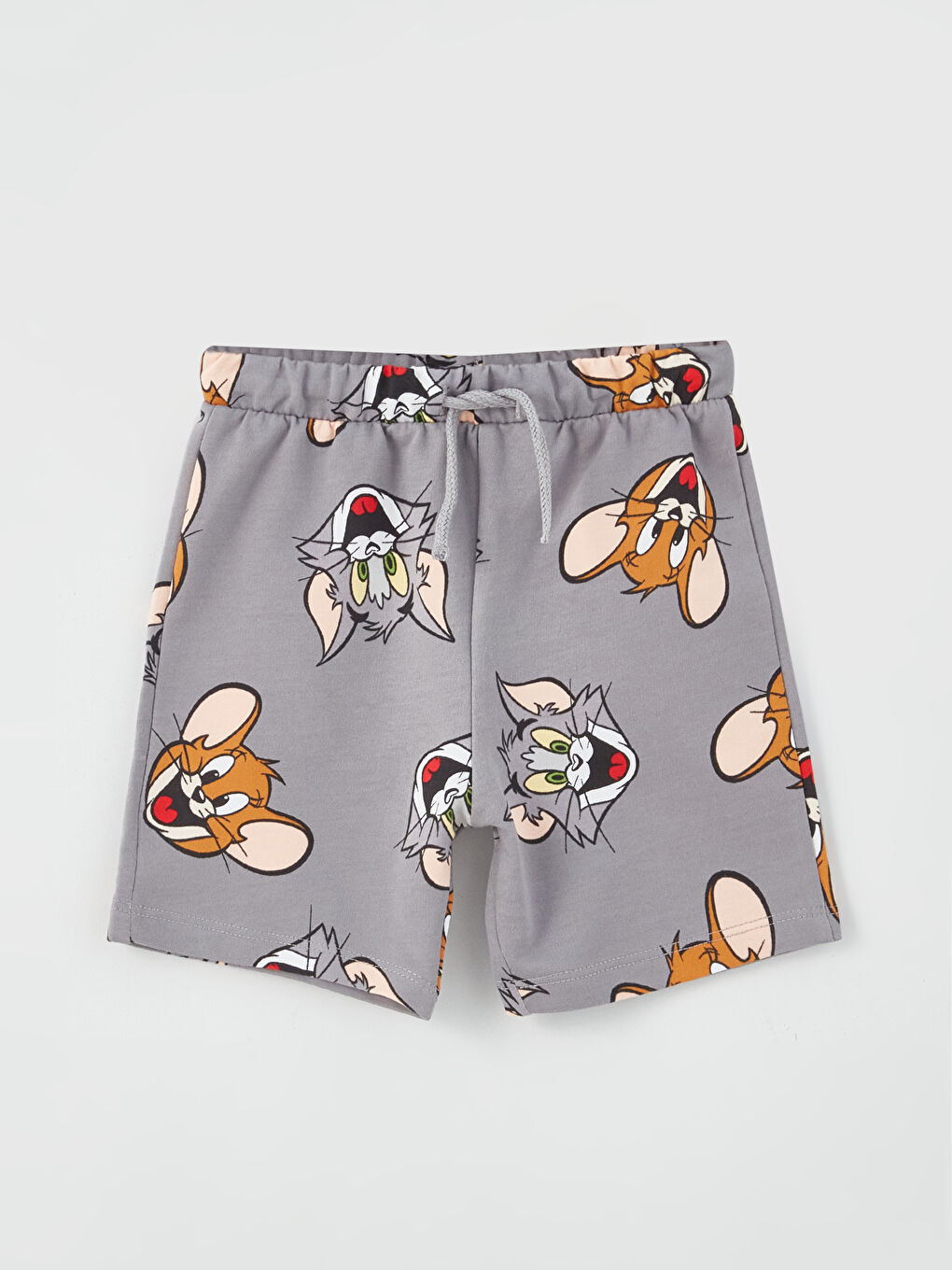 Crew Neck Tom and Jerry Printed Baby Boys T-Shirt and Shorts 2 Pack Set-2