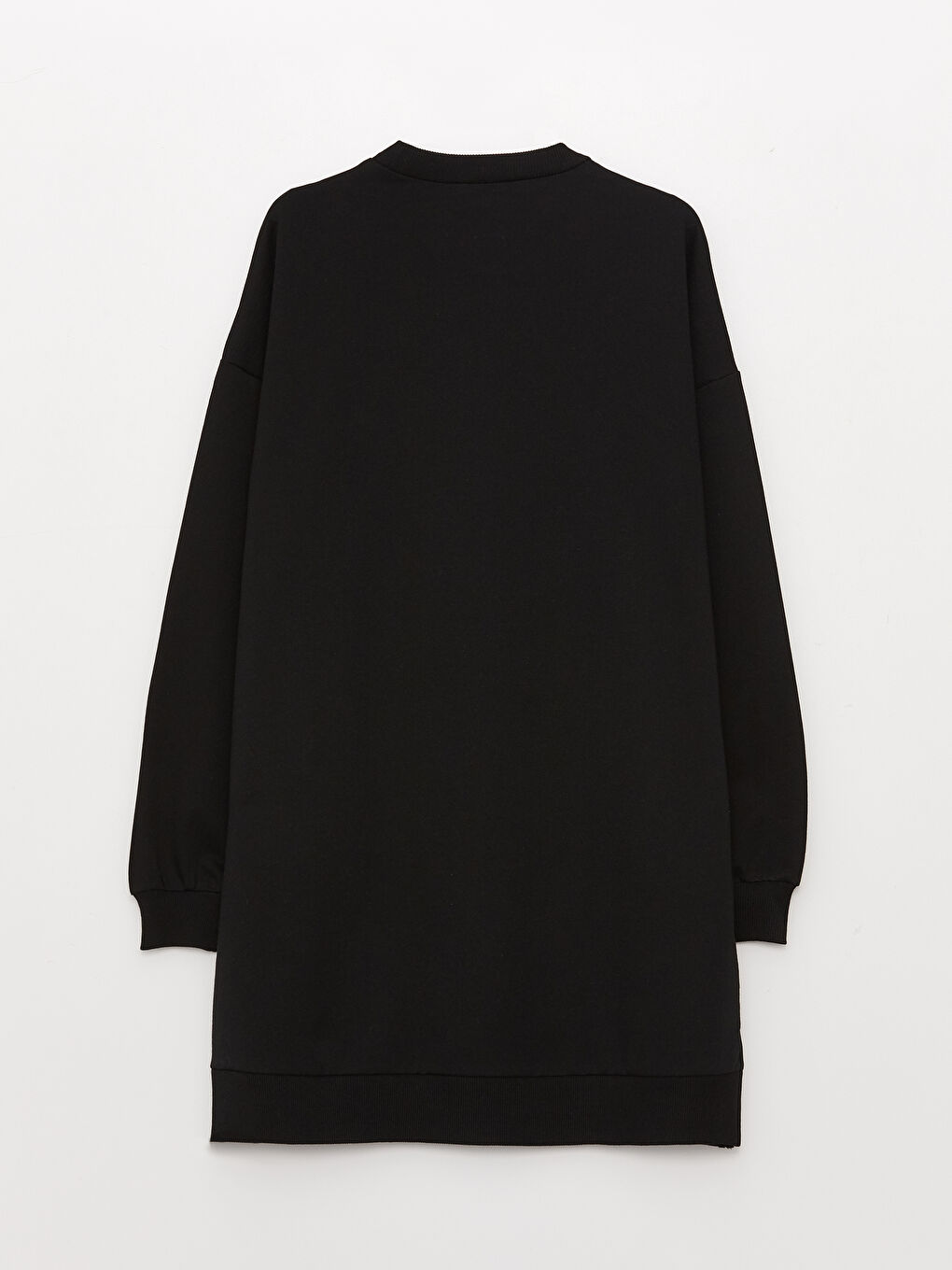 Crew Neck Chain Detailed Long Sleeve Women's Sweatshirt Tunic-6