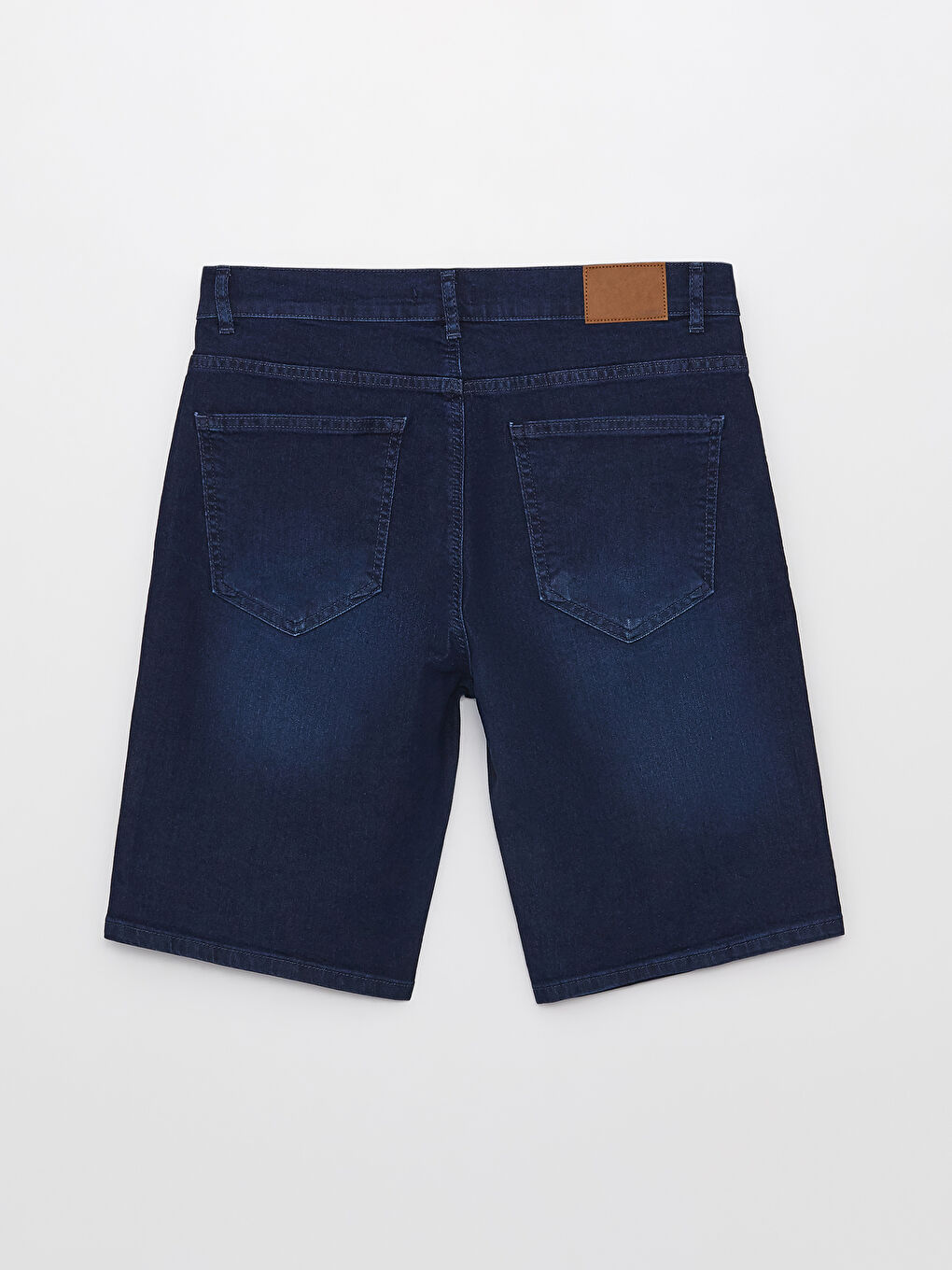 İndigo Standart Kalıp Erkek Jean Şort-1