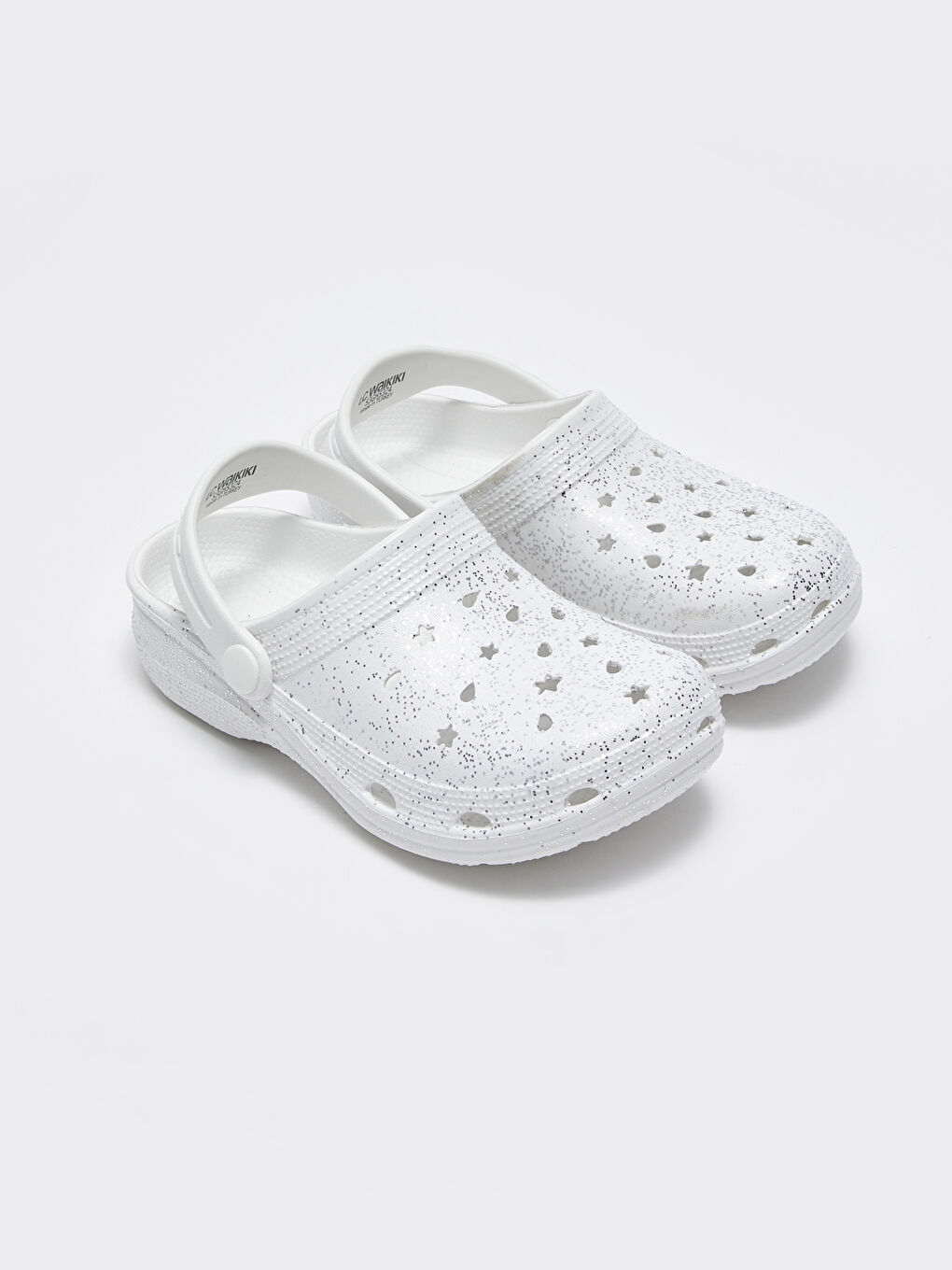 Beyaz Sim Detaylı Kız Çocuk Plaj Sandaleti