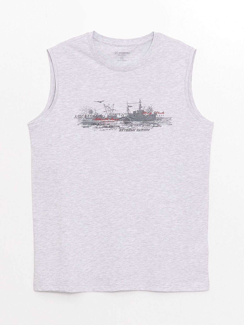 تيشيرت بدون أكمام مطبوع برقبة دائرية جيرسي للرجال-5