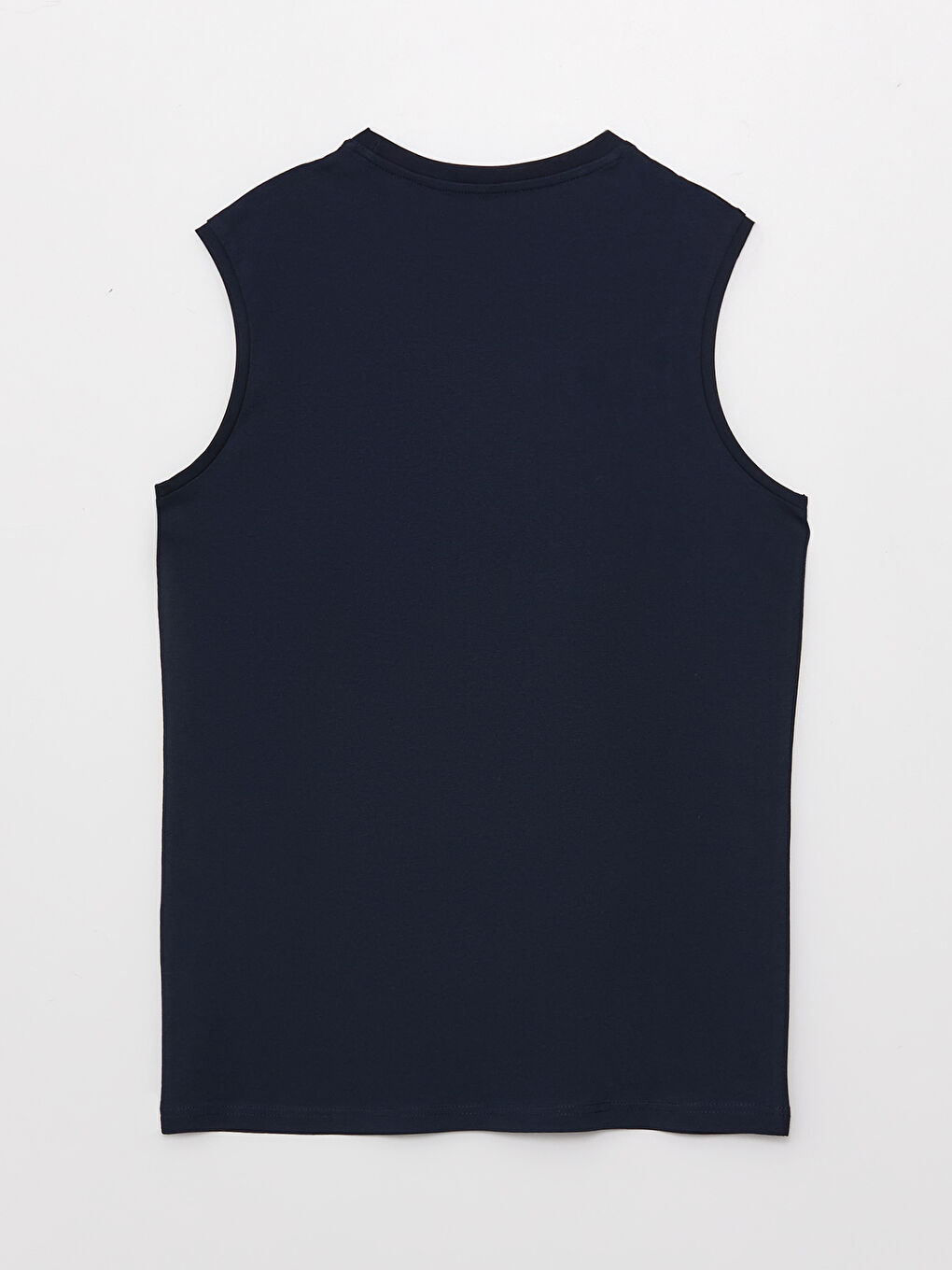 Maiou pentru Bărbați cu Guler Rotund și Imprimeu din Jerseu, Fără Mâneci-7