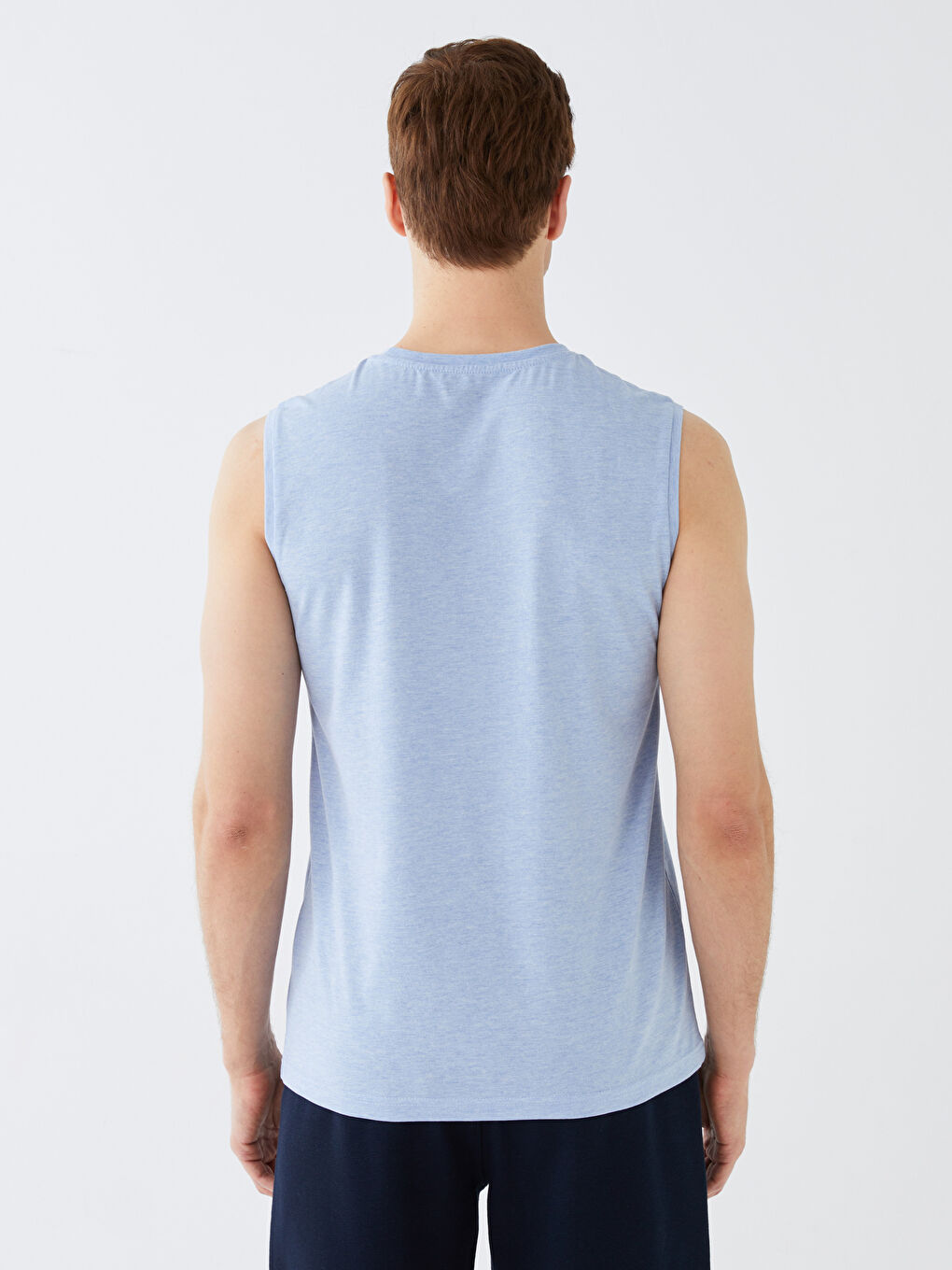 تيشيرت بدون أكمام مطبوع برقبة دائرية جيرسي للرجال-4