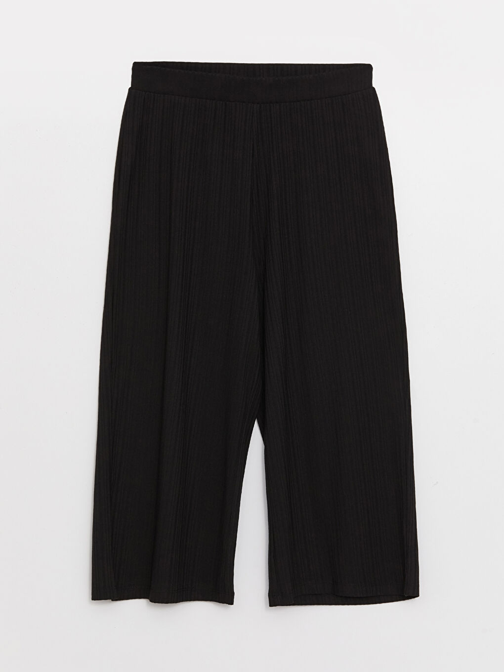 Women's Elasticated Waist Plain Capri-4