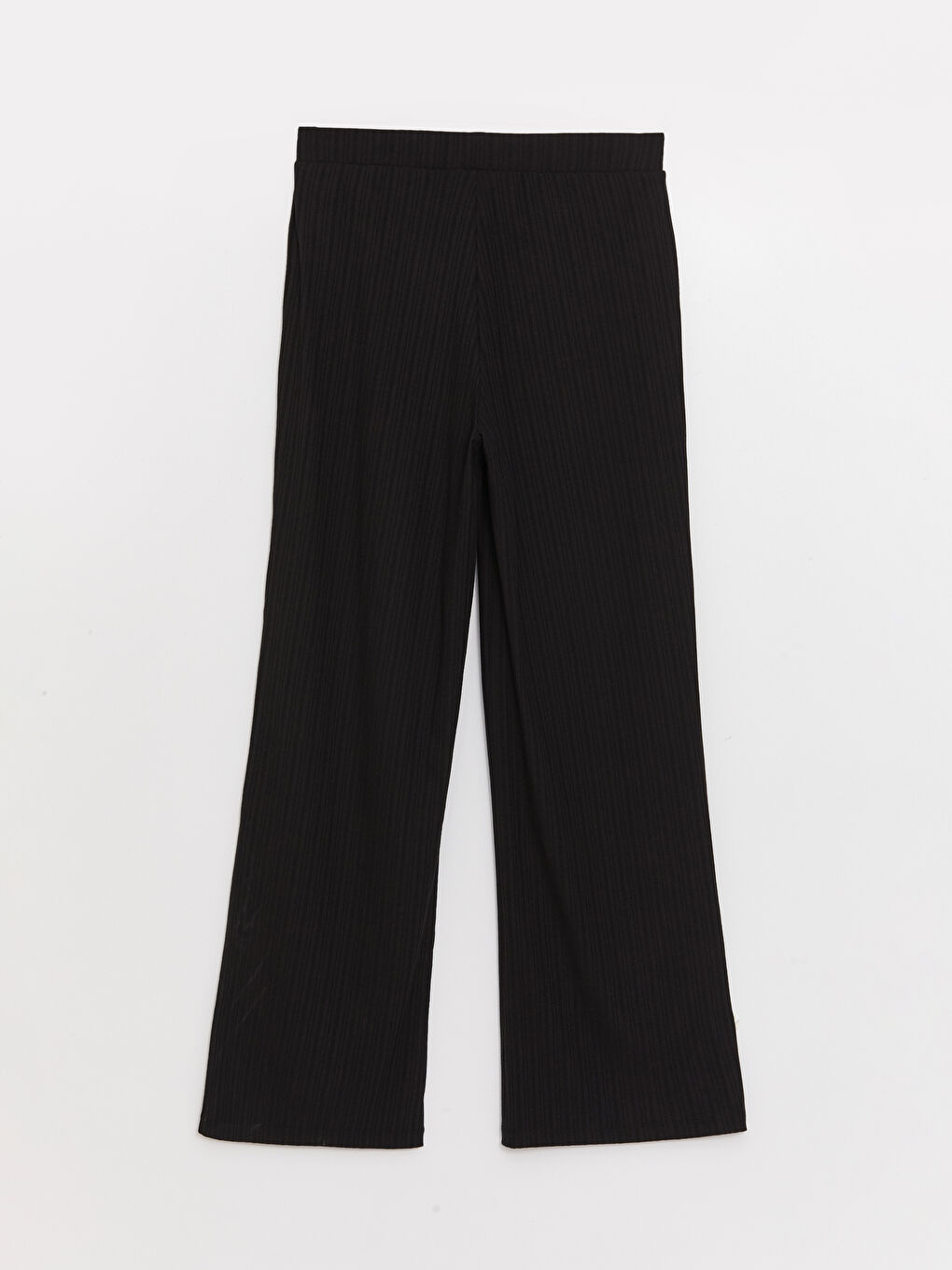Elastic Waist Wide Leg Women's Trousers-3