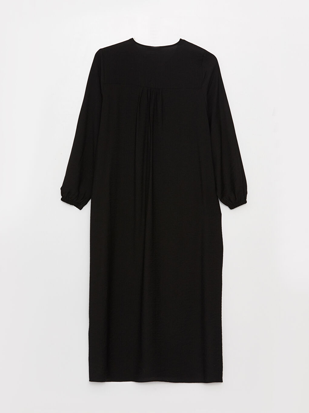 Siyah Bağlamalı Yaka Kadın Elbise-6