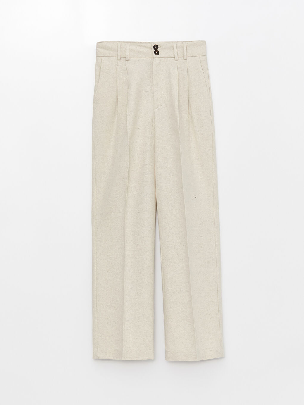 Comfortable Fit Plain Wide Leg Women's Trousers-4