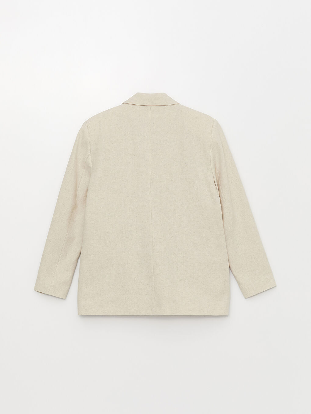 Ekru Düz Uzun Kollu Kadın Ceket-9