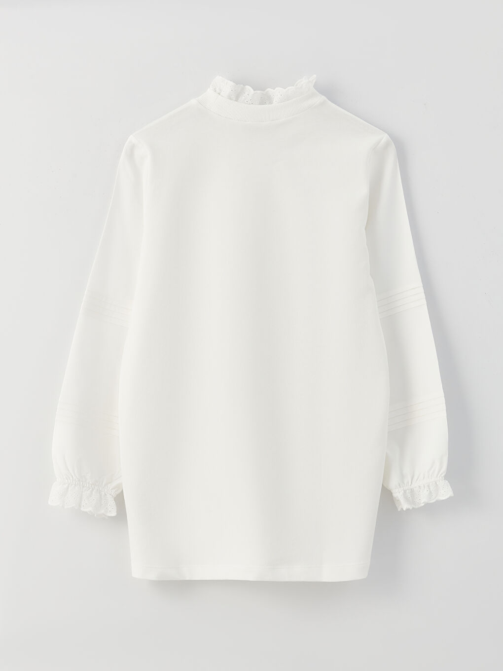 Tunique en Sweatshirt à Manches Longues Brodée à Col Cheminée pour Femmes-6