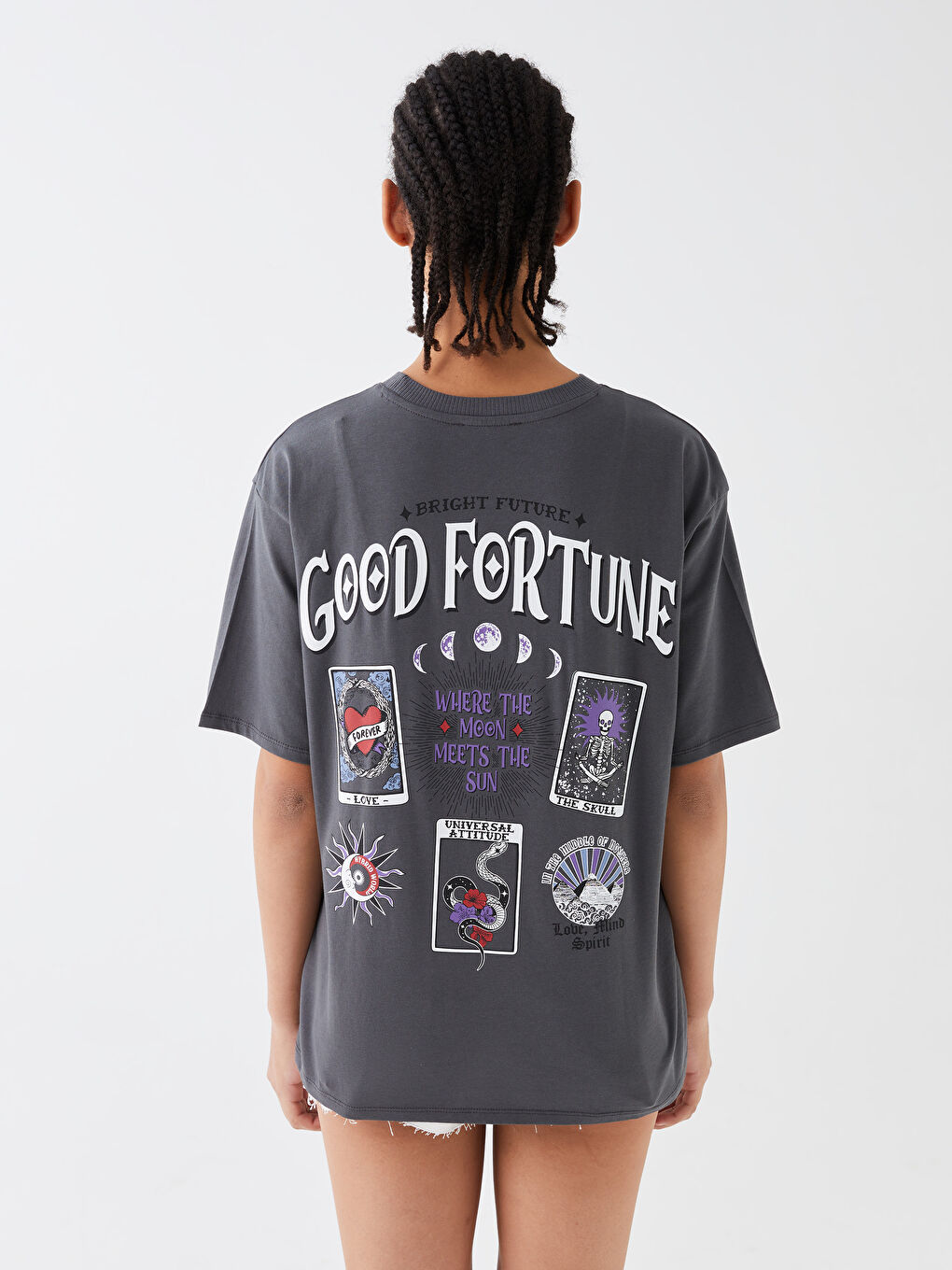 Crew Neck Printed Short Sleeve Women's T-Shirt-4