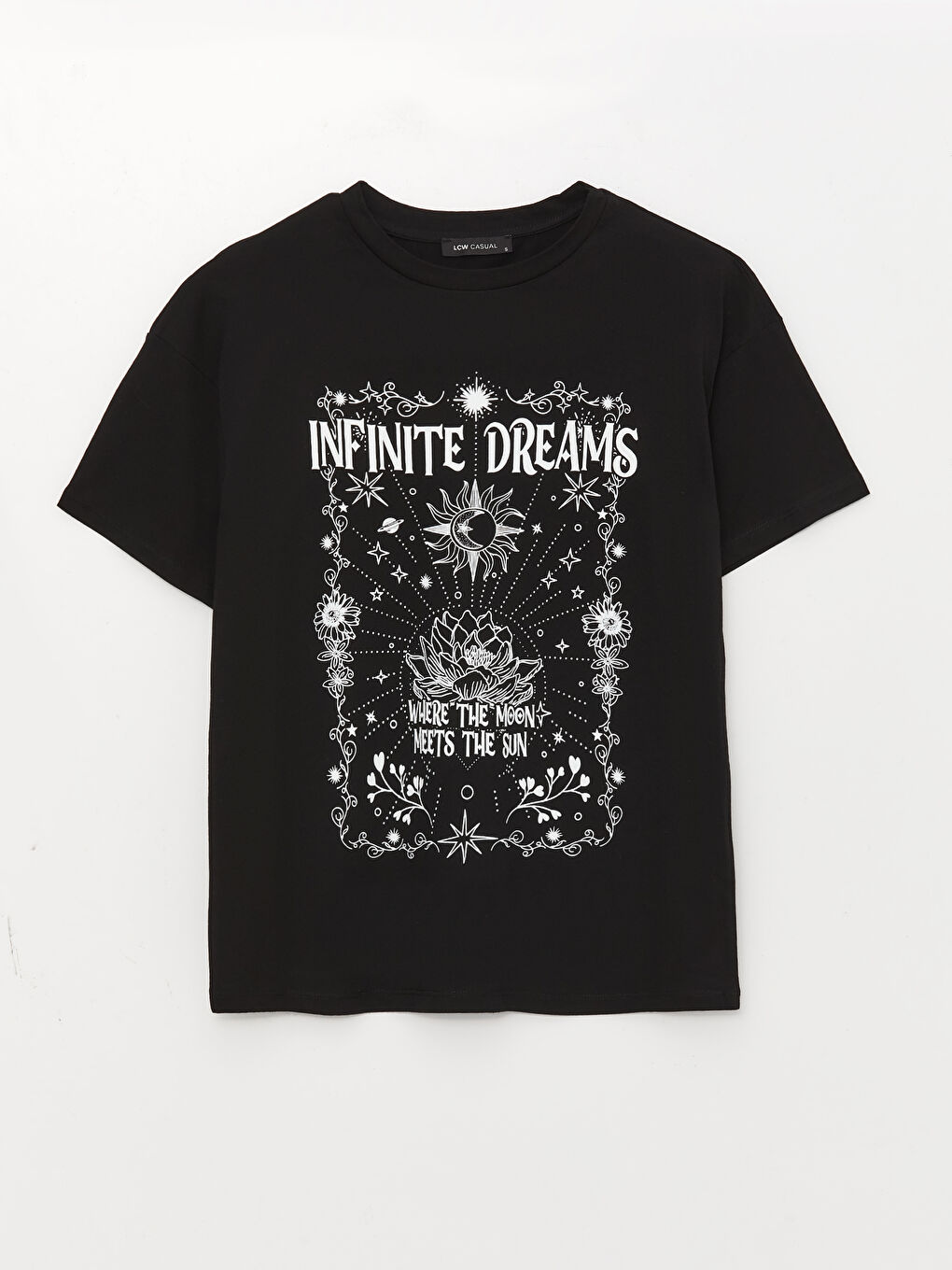 Crew Neck Printed Short Sleeve Women's T-Shirt-5