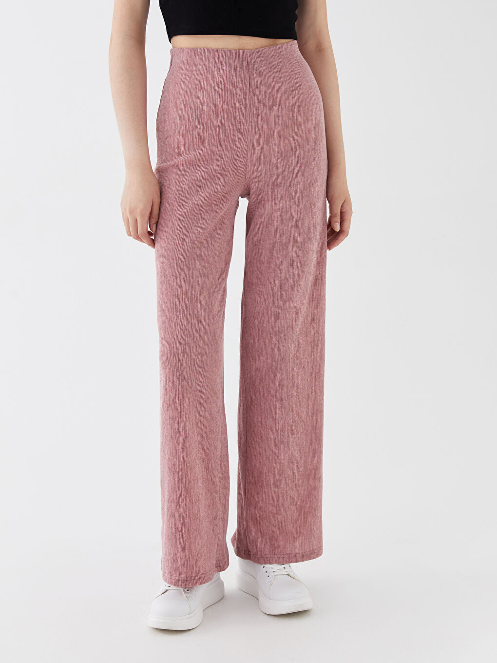 LCW Vision Elastische Taille Schlichte Weite Beine Damen-Sweatpants -S3GI26Z8-GVH