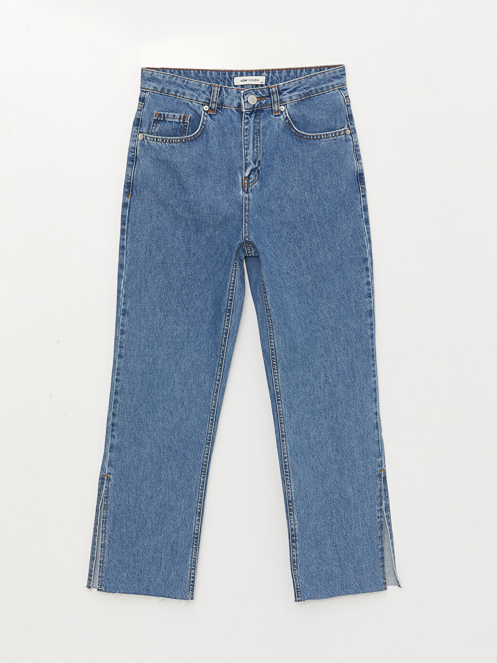 High Waisted Straight Fit Women's Jeans-5